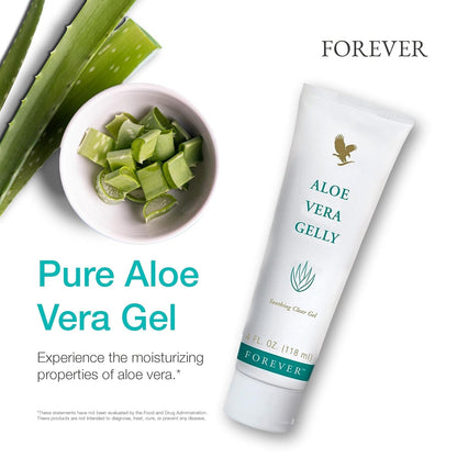 Forever Living - Aloe Vera Gelly - Pure Aloe Gel for Soothing and Moisturizing Skin