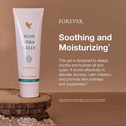 Forever Living - Aloe Vera Gelly - Pure Aloe Gel for Soothing and Moisturizing Skin