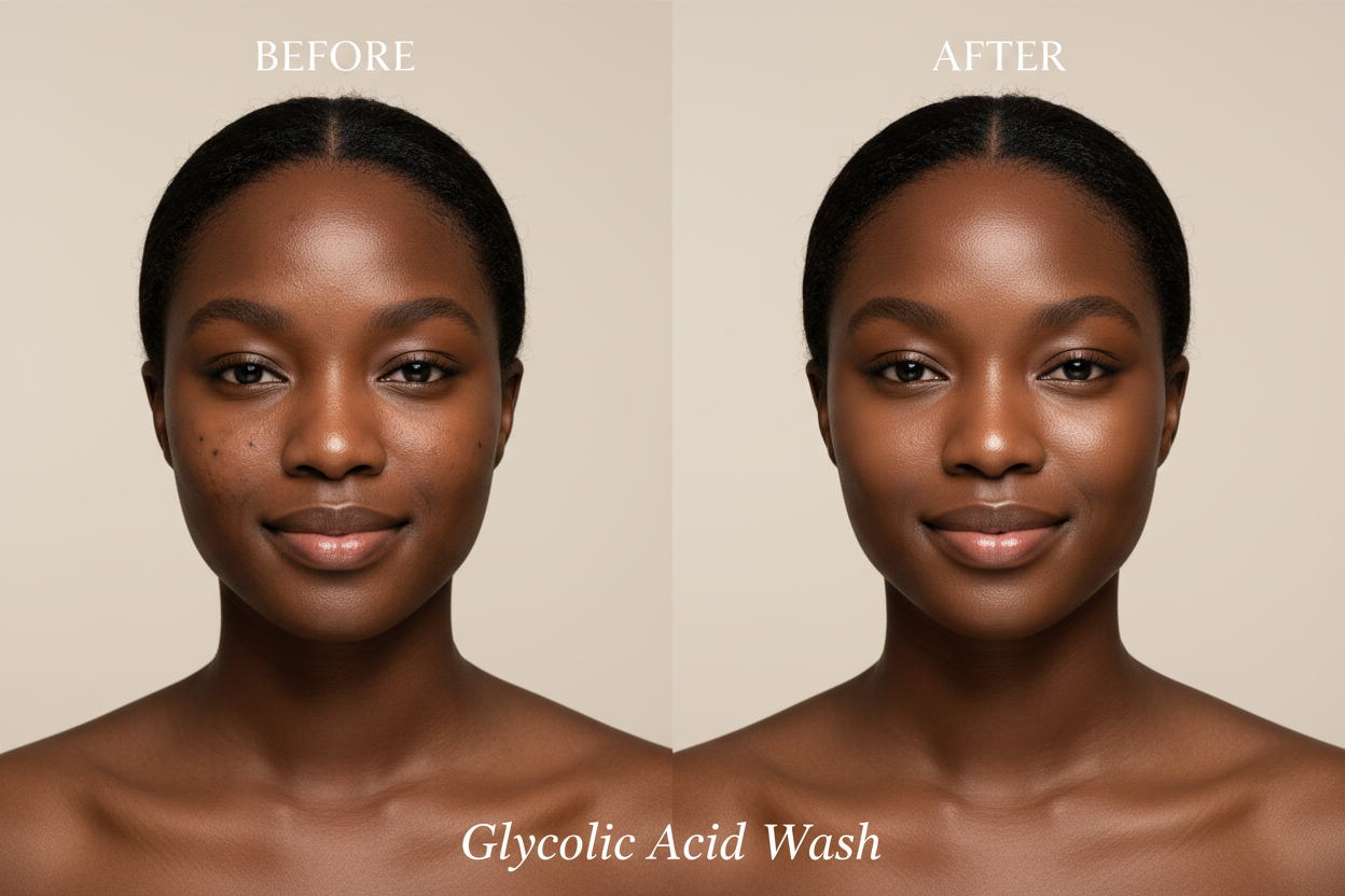 Glycolic wash for dark spots